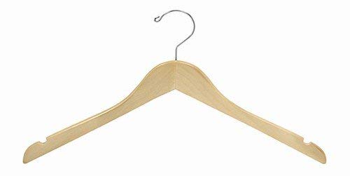 Only Hangers Flat Wooden Dress Hanger (Petite Size) - Pack of 25